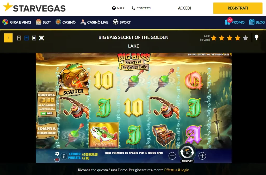 Demo per Big Bass Secret of the Golden Lake slot