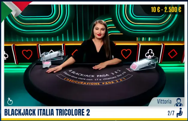 Blackjack dal vivo