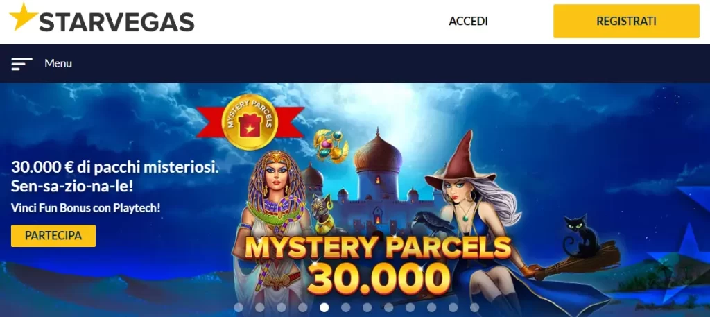 Mystery Parcels StarVegas bonus