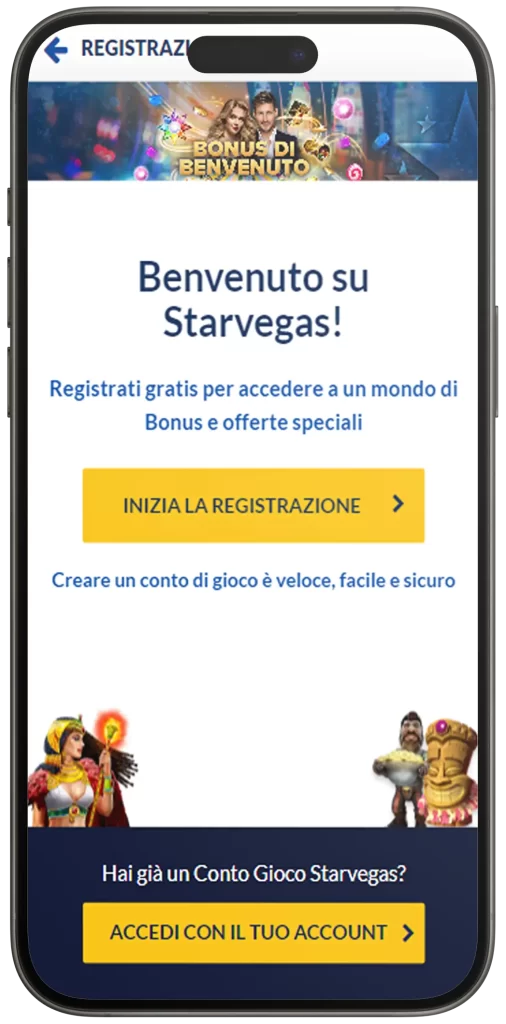 Registrazione su app